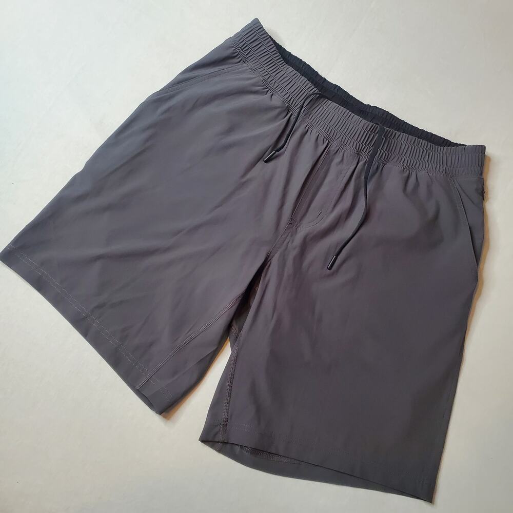 Rhone Men's Size L Mako Drawstring Athletic Lined Shorts 9" Inseam Gray 100016